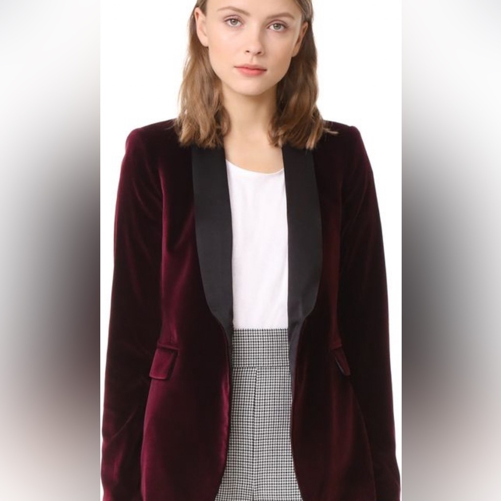 Alice + Olivia Velvet Tuxedo Blazer